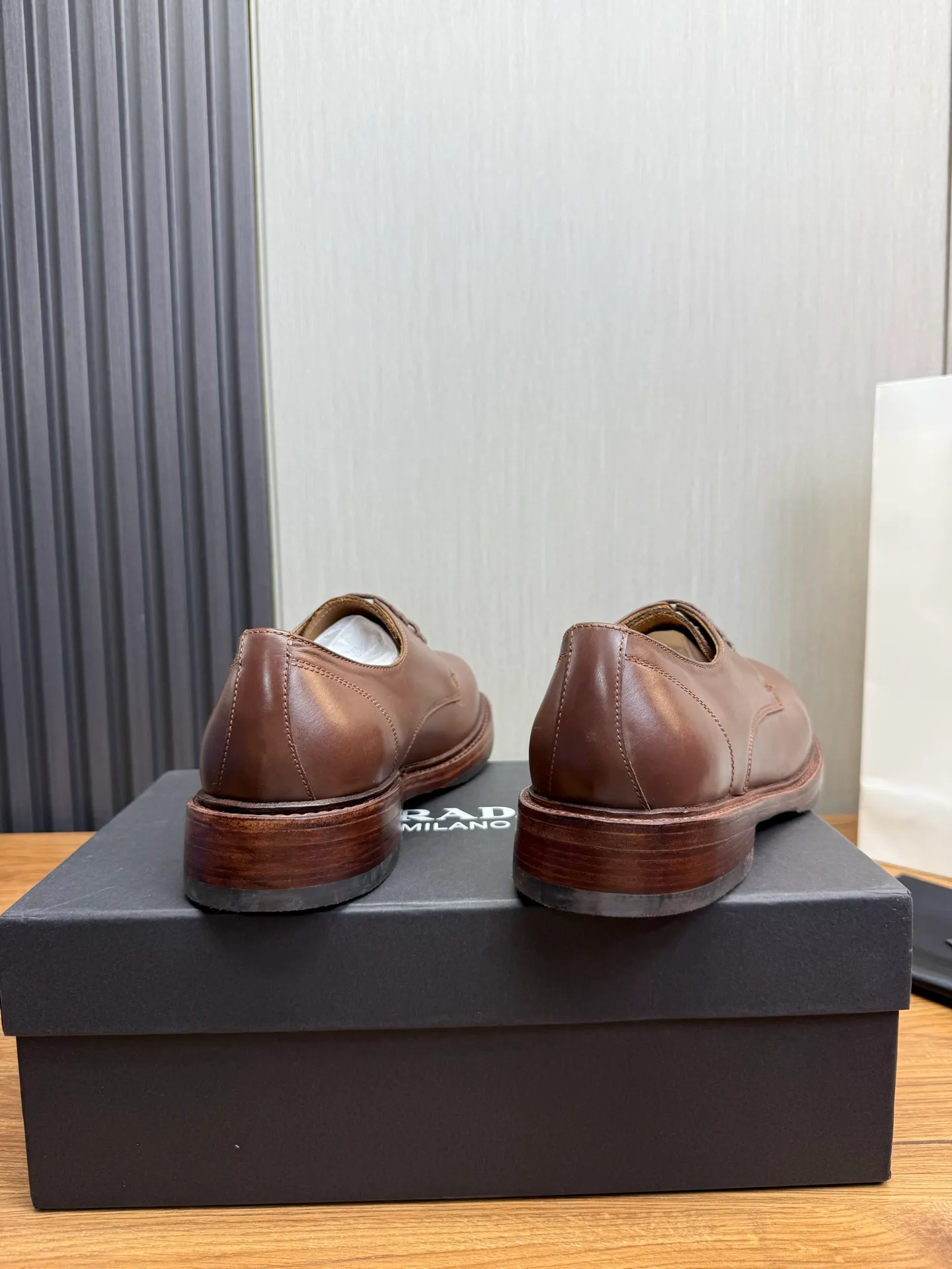 Men's shoes💰760💰 Prada.PRADA men's business casual leather shoes, 1:1 shipment ⬆️Luxurious and noble👞All imported original brand leather materials, just to create a more comfortable wearing experience, upper: original cowhide ➕Imported full cow lining, original genuine leather outsole ✔️36-45 (38.45 non-returnable)